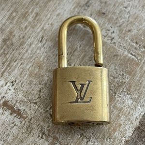 Louis Vuitton luggage lock Authentic vintage brass DIY Necklace